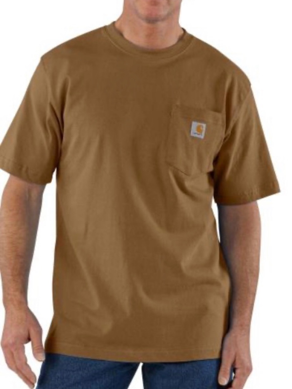 Carhartt K87 Loose Fit Heavyweight Short-Sleeve Pocket T-Shirt Mens 3 XL T Brown